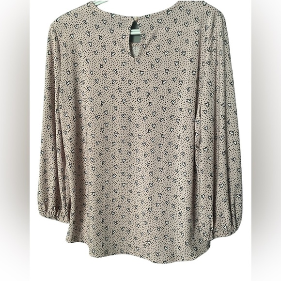 Adrianna Papell Pink Heart Keyhole Back Valentine Women’s Top M | Color: Pink - Picture 2 of 8